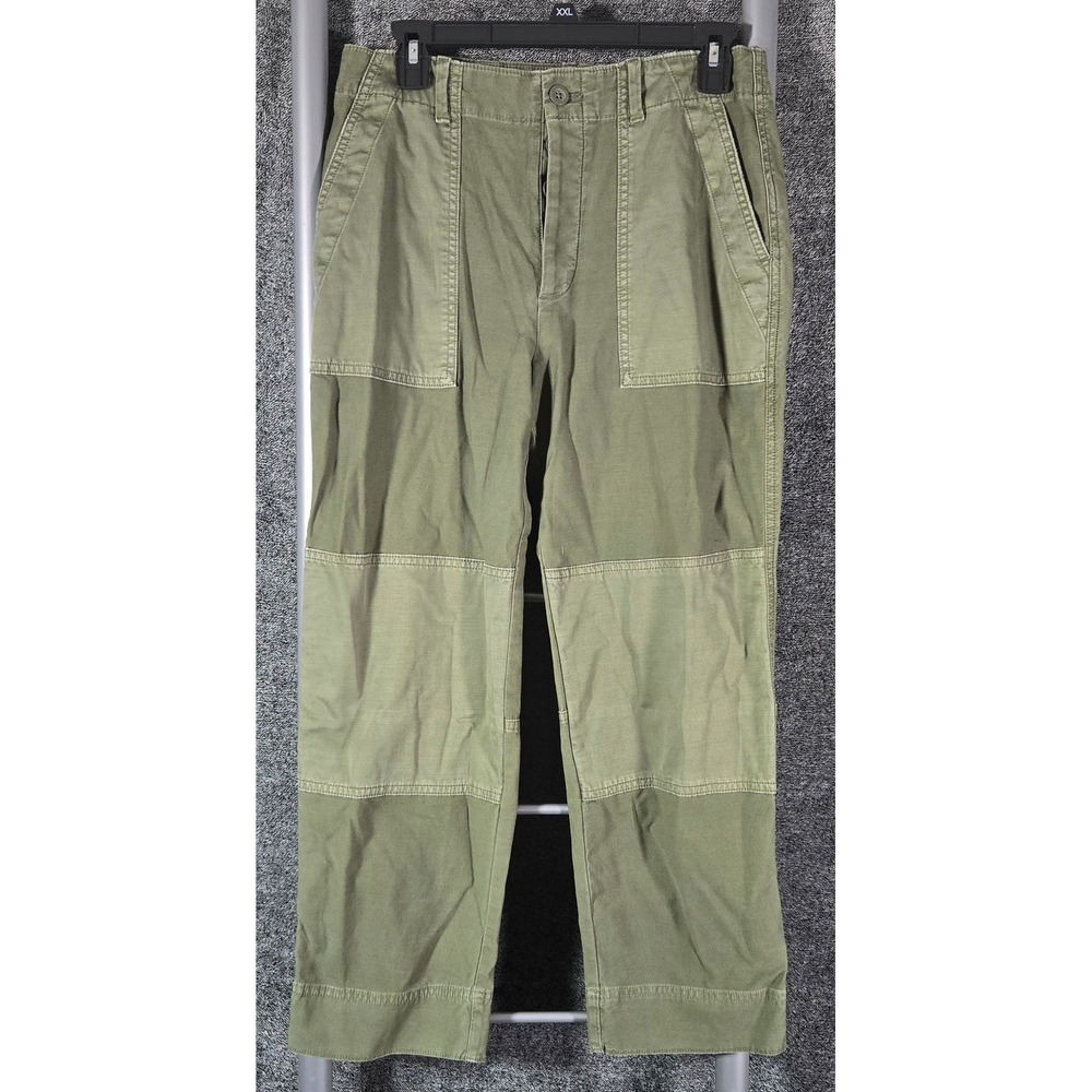 GAP Women Olive Green Hi-Rise Patch Utility Pants 256555-02 Size 4 29x25